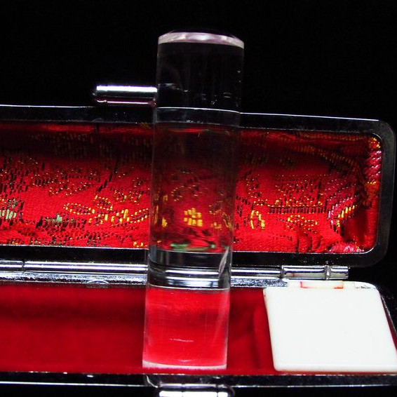 ブルーパワー水晶 印材　※別途料金で篆刻可能[T201-39]