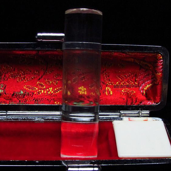 ブルーパワー水晶 印材　※別途料金で篆刻可能[T201-49]