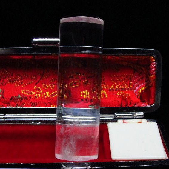 ブルーパワー水晶 印材　※別途料金で篆刻可能 18mm [T201-9]