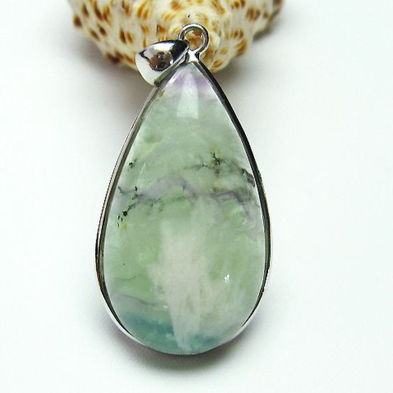 エンジェルフェザー フローライト ペンダント [T21-4213]