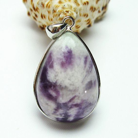 エンジェルフェザー フローライト ペンダント [t21-4283]