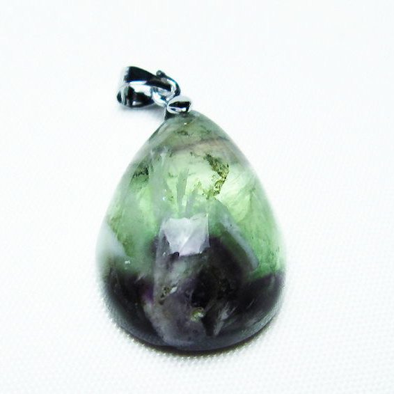 エンジェルフェザー フローライト ペンダント [T21-4350]