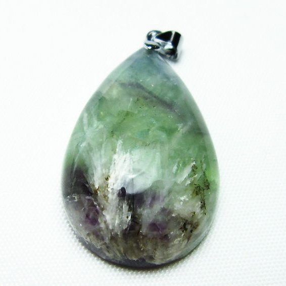 エンジェルフェザー フローライト ペンダント [T21-4459]