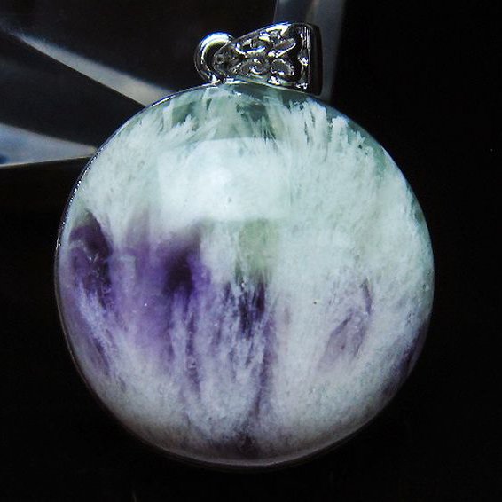 エンジェルフェザー フローライト ペンダント [T21-4578]