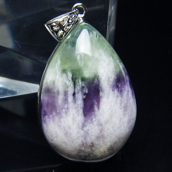 エンジェルフェザー フローライト ペンダント [T21-4608]