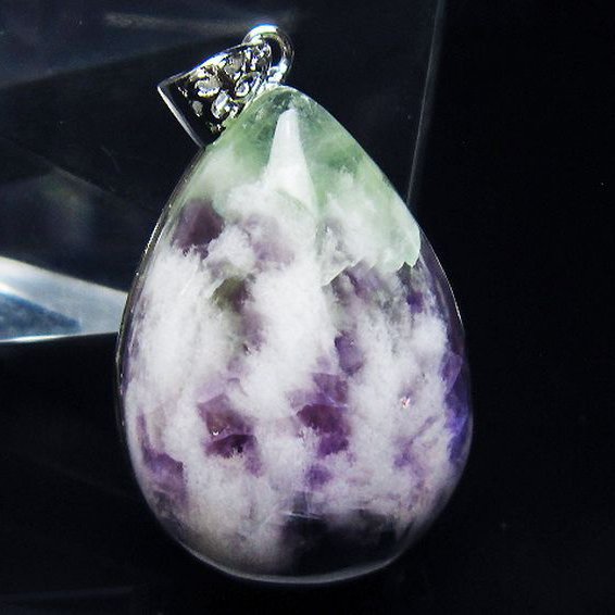 エンジェルフェザー フローライト ペンダント [T21-4610]