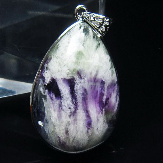 エンジェルフェザー フローライト ペンダント [T21-4612]