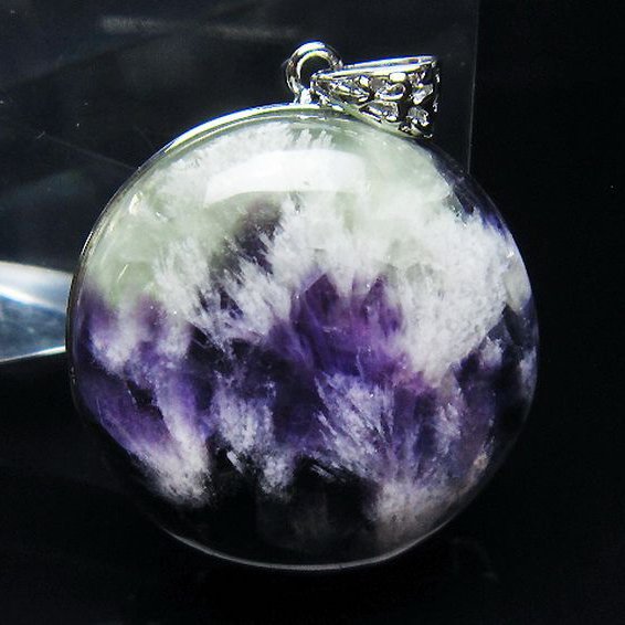 エンジェルフェザー フローライト ペンダント [T21-4649]