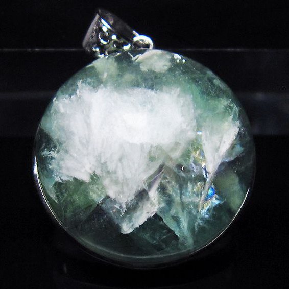 エンジェルフェザー フローライト ペンダント [T21-4664]