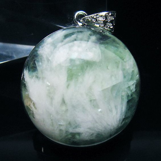 エンジェルフェザー フローライト ペンダント [T21-4667]