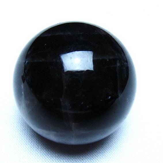 モリオン 純天然 黒水晶 丸玉 34mm [t220-10098]