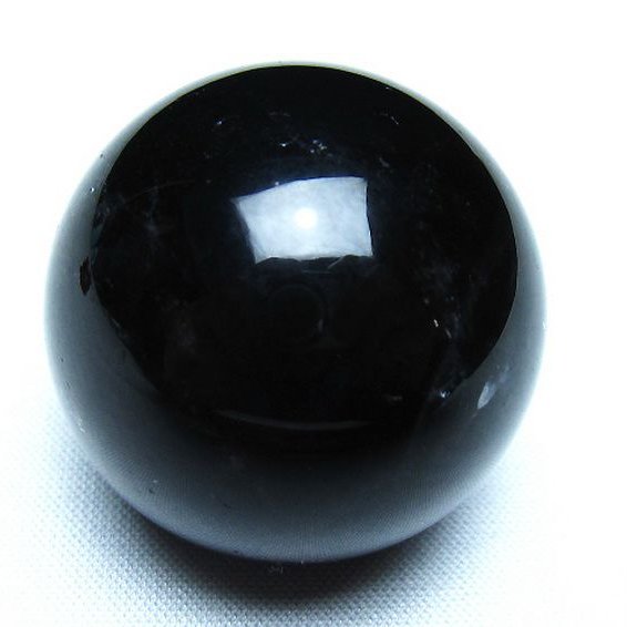 モリオン 純天然 黒水晶 丸玉 34mm [t220-10202]