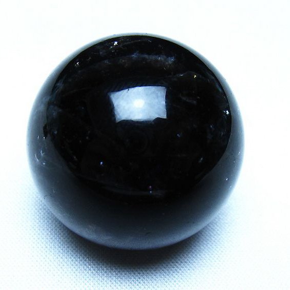 モリオン 純天然 黒水晶 丸玉 34mm [t220-10371]