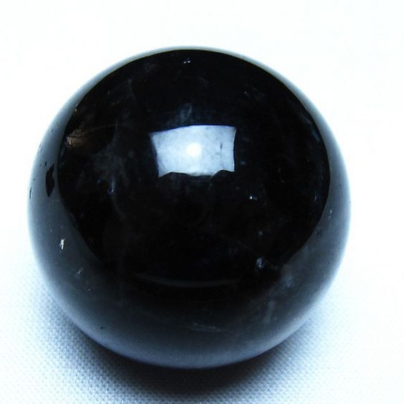 モリオン 純天然 黒水晶 丸玉 34mm [t220-10394]