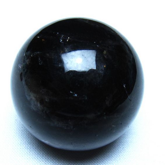 モリオン 純天然 黒水晶 丸玉 35mm [t220-10432]