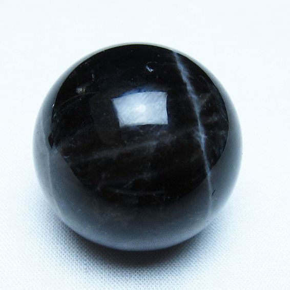 モリオン 純天然 黒水晶 丸玉 35mm [t220-9816]