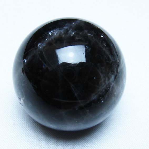 モリオン 純天然 黒水晶 丸玉 35mm [t220-9827]