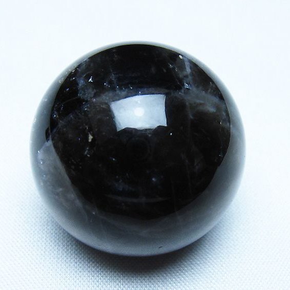 モリオン 純天然 黒水晶 丸玉 34mm [t220-9841]