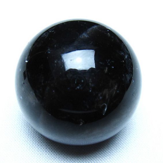 モリオン 純天然 黒水晶 丸玉 33mm [t220-9890]