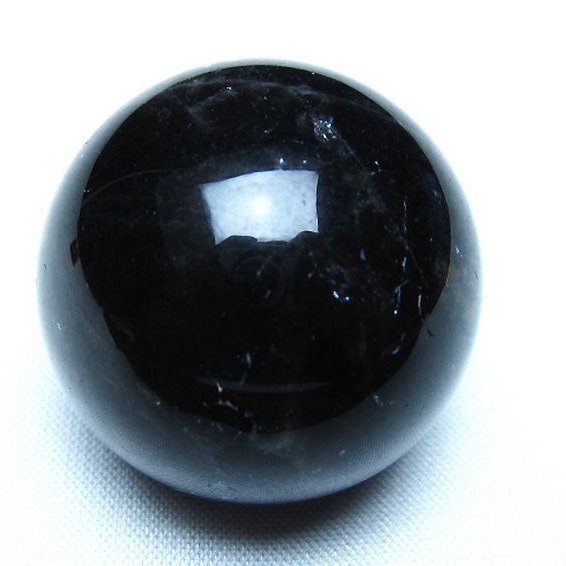 モリオン 純天然 黒水晶 丸玉 34mm [t220-9903]