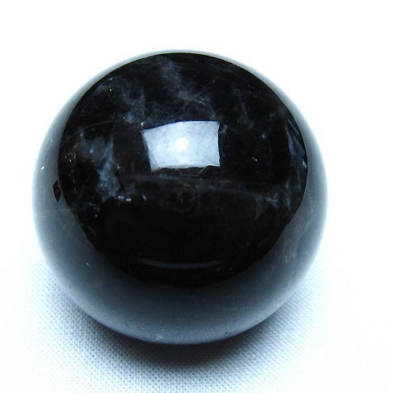 モリオン 純天然 黒水晶 丸玉 35mm [t220-9946]