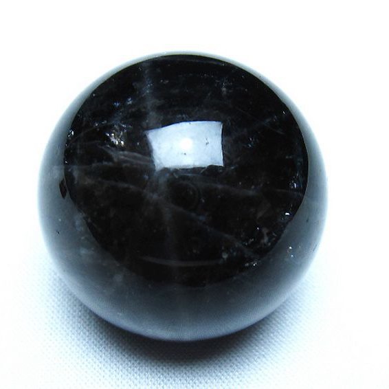 モリオン 純天然 黒水晶 丸玉 35mm [t220-9954]