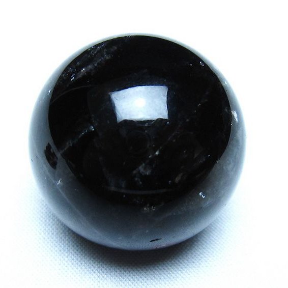 モリオン 純天然 黒水晶 丸玉 35mm [t220-9962]
