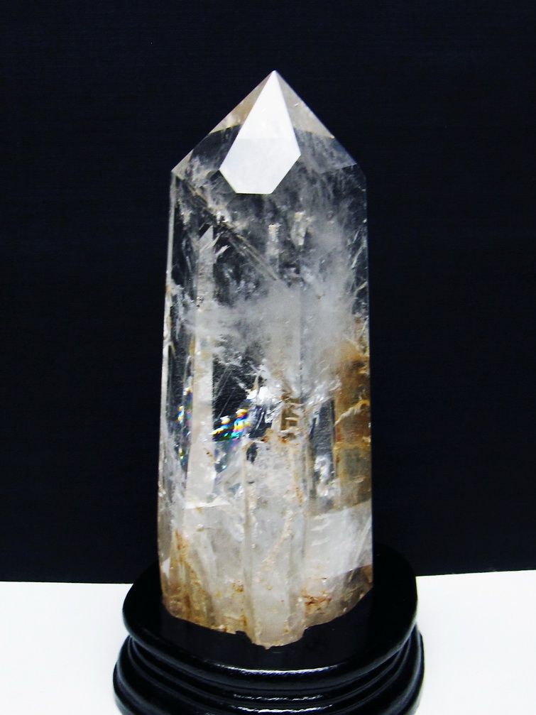 1.1Kg 虹入り ヒマラヤ水晶 六角柱[T222-2521]