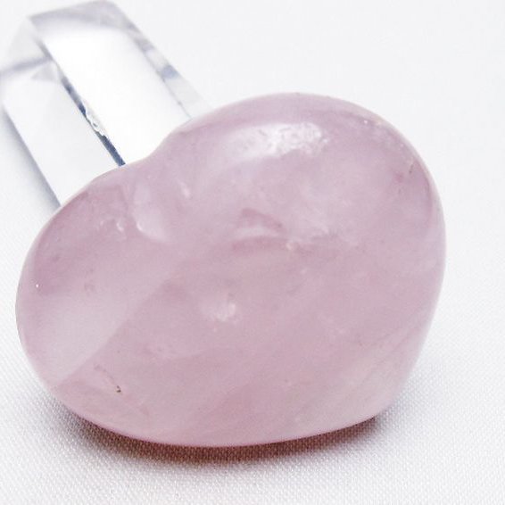 ローズクォーツハート 置物[T225-8307]