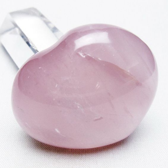 ローズクォーツハート 置物[T225-8361]
