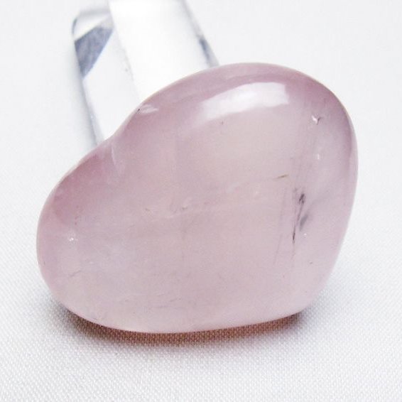 ローズクォーツハート 置物[T225-8373]