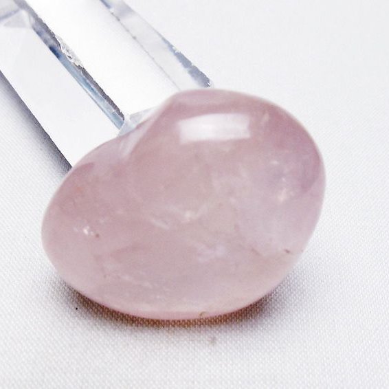 ローズクォーツハート 置物[T225-8380]