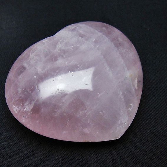 ローズクォーツハート 置物[T225-8516]