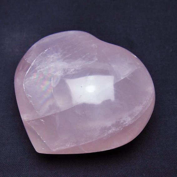 ローズクォーツハート 置物[T225-8532]