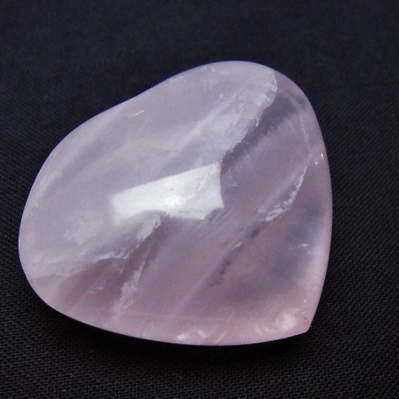 ローズクォーツハート 置物[T225-8558]