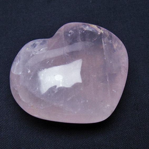 ローズクォーツハート 置物 [t225-8584]