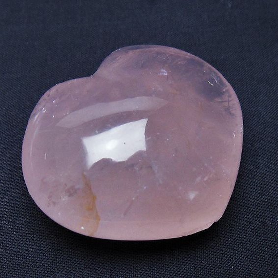 ローズクォーツハート 置物 [t225-8589]