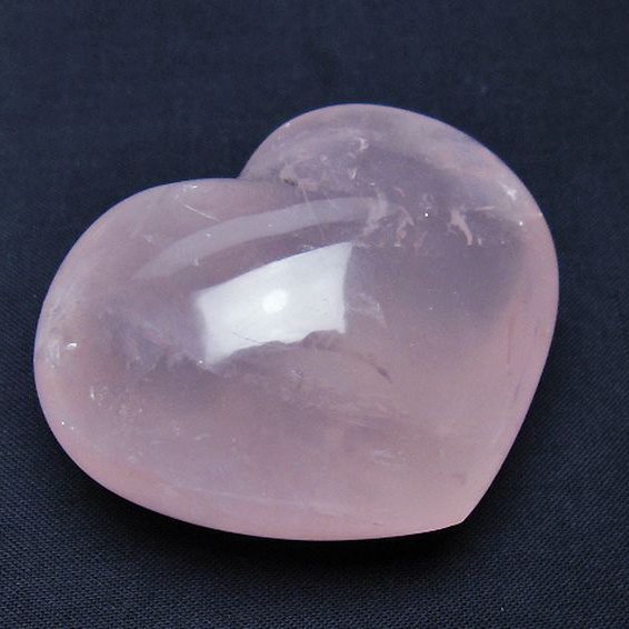ローズクォーツハート 置物[T225-8597]