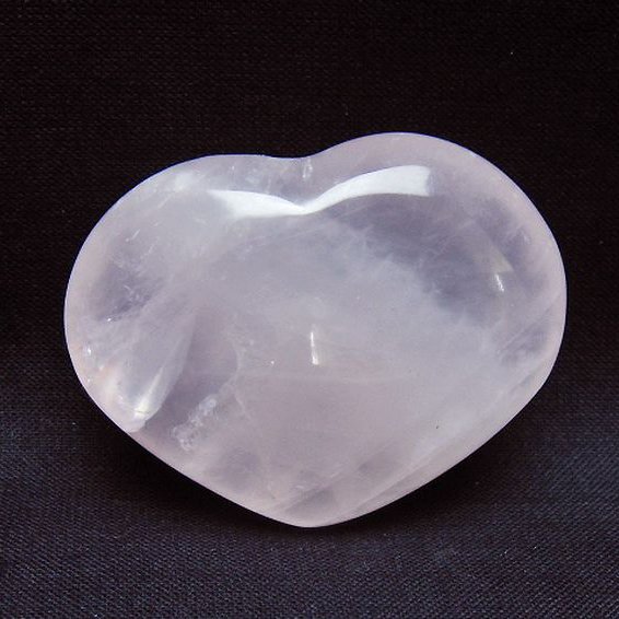 ローズクォーツハート 置物 [t225-8601]