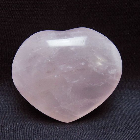 ローズクォーツハート 置物 [t225-8610]