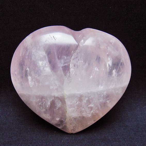 ローズクォーツハート 置物 [t225-8615]