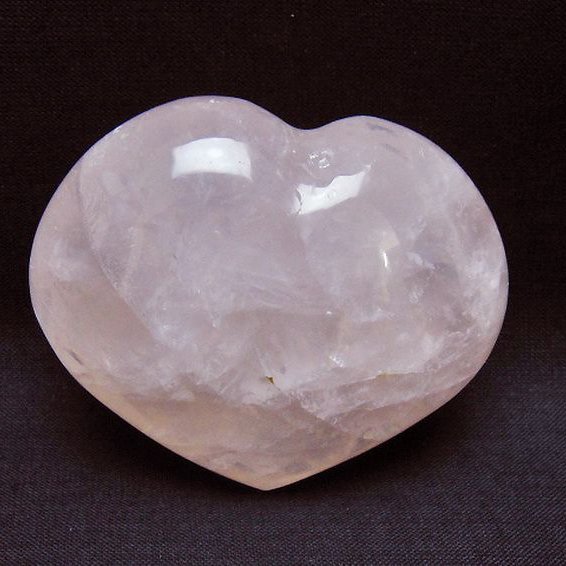 ローズクォーツハート 置物 [t225-8620]