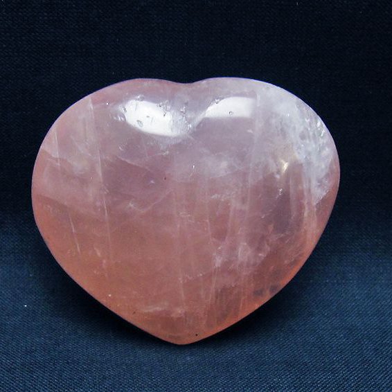 ローズクォーツハート 置物 [t225-8642]