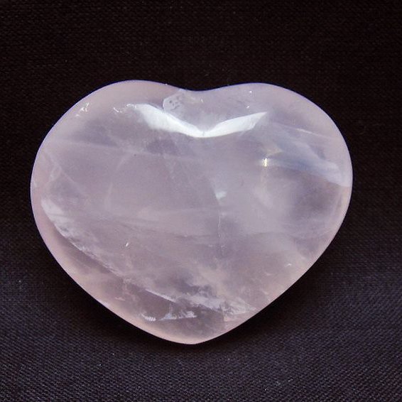 ローズクォーツハート 置物 [t225-8650]