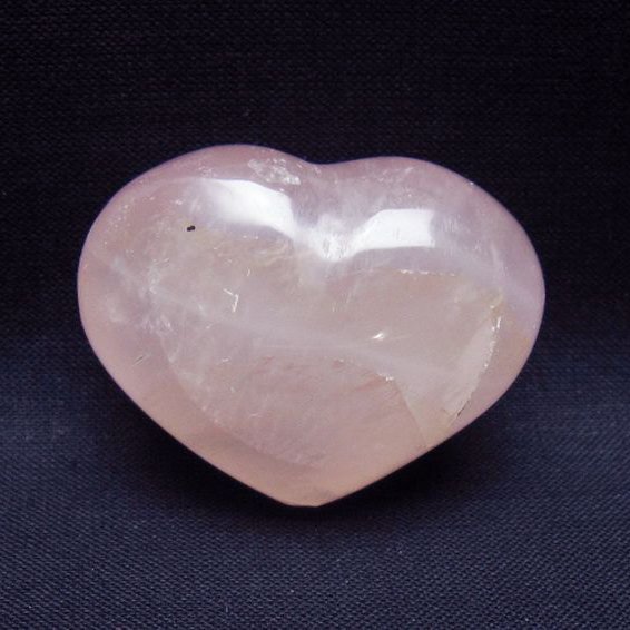 ローズクォーツハート 置物 [t225-8665]
