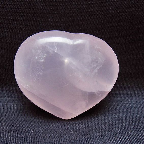 ローズクォーツハート 置物 [t225-8688]