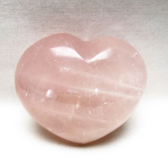 ローズクォーツハート 置物 [t225-8717]