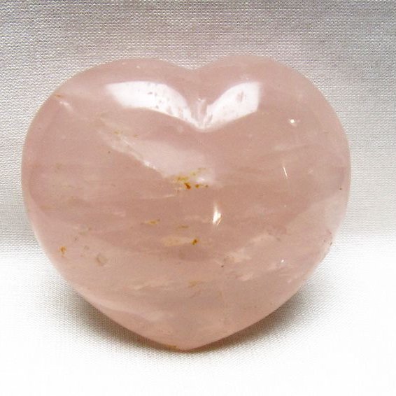 ローズクォーツハート 置物 [t225-8723]