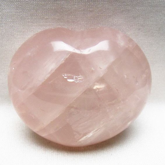 ローズクォーツハート 置物 [t225-8746]