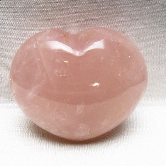 ローズクォーツハート 置物 [t225-8764]